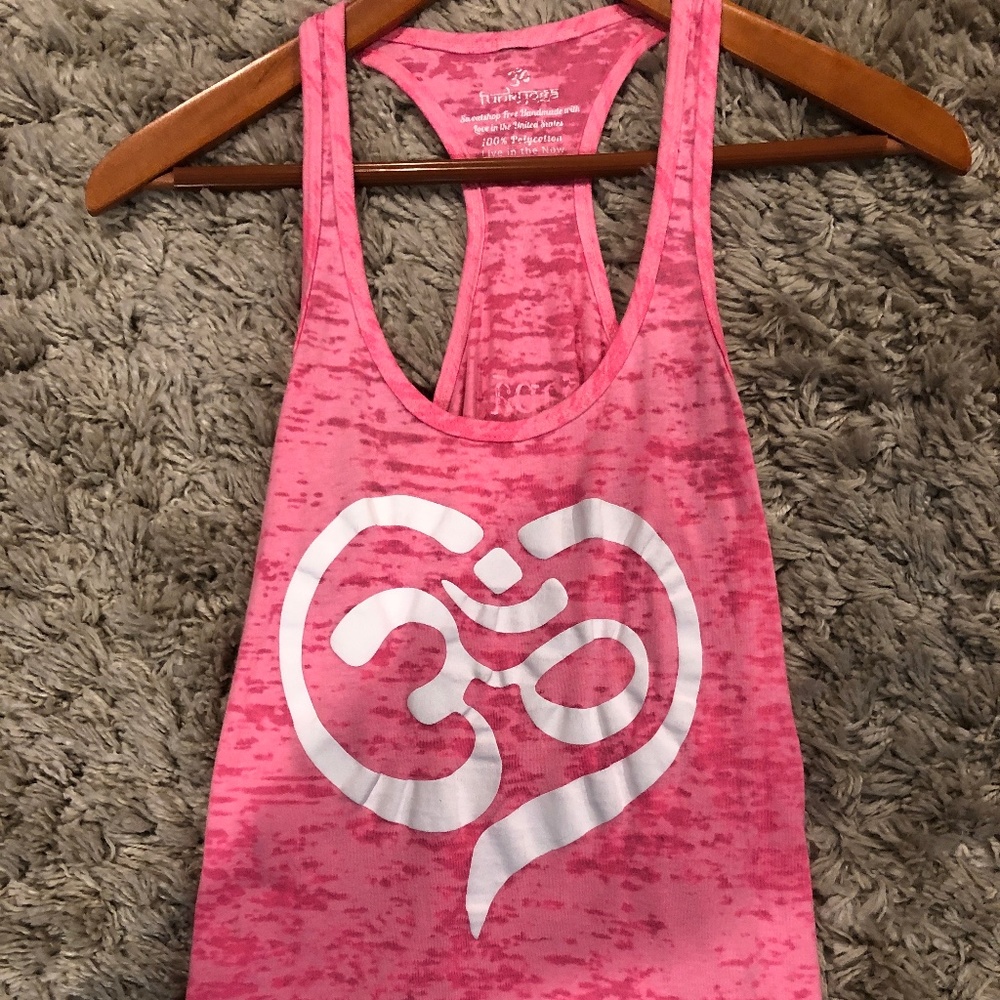 Pink Funkyyoga racerback tank-S
